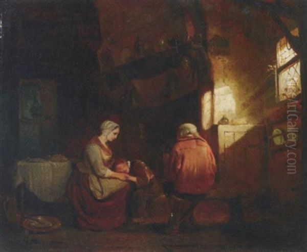 A Dutch Family In An Interior - view 1