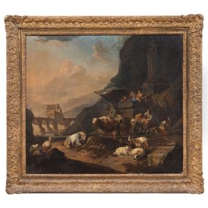 Escena Campirana Junto A Una Fuente by Hendrick Mommers