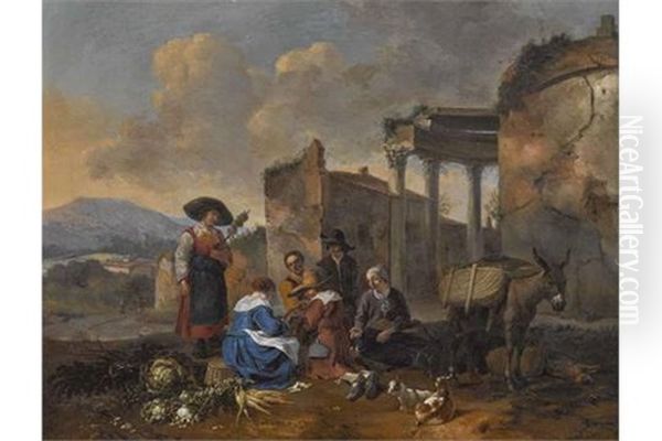 Marktszene In Einer Sudlichen Stadt - view 1