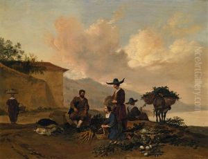 Landscape With A Vegetable Seller