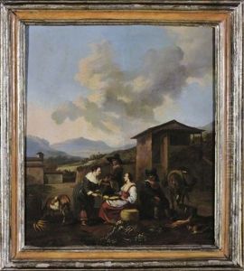 Scena Di Mercato by Hendrick Mommers