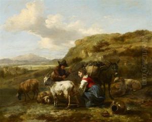 Rastendes Bauernpaar by Hendrick Mommers