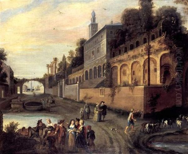 Vue De La Villa Belezza A Rome - view 1