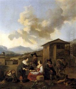 Scena Di Mercato by Hendrick Mommers