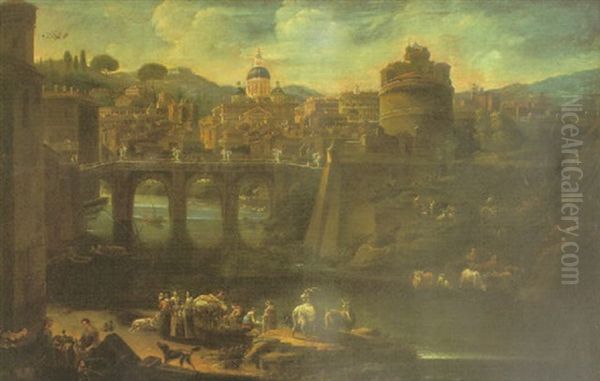 Vista De Roma Con Castel Sant' Angelo Y El Vaticano Al Fondo - view 1