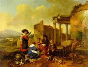 Sudliche Landschaft Mit Romischen Ruinen by Hendrick Mommers
