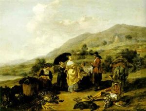 Gronsaksforsaljare by Hendrick Mommers