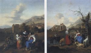 Italianate Landscape With Vegetable Seller Italianate Landscape With Vegetable Seller