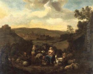 Landschaft Mit Vieherde by Hendrick Mommers