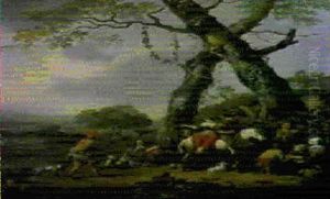 Paesaggio Con Cacciatori In Sosta by Hendrick Mommers