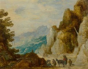 Mountain Landscape With Figures