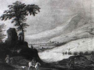 Travellers In An Extensive Landscape by Joos de Momper the Elder