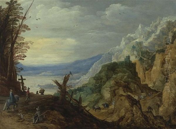 Felslandschaft Mit Reisenden - view 1