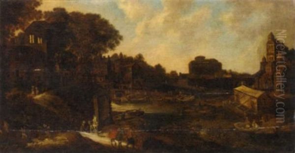 The Tiber, Rome, With The Castel Sant'angelo - view 1