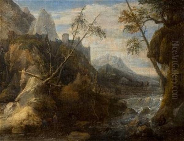 Rocky Landscape With A Mountain Creek - view 1