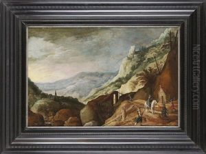 Uberfall In Gebirgiger Landschaft by Joos de Momper the Younger