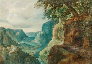 River Landscape With Traveller
