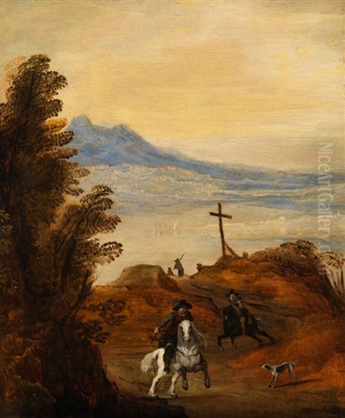 Weite Landschaft Mit Reitern, Um 1630 - view 1