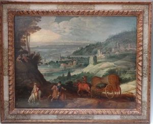 Paysage Avec Mercure Et Argus Et Des Cavaliers (collab. W/studio Of Sebastian Vrancx)