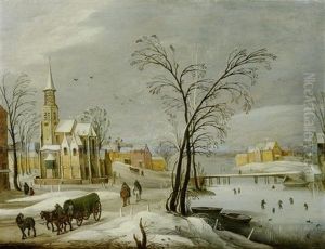 Winterlandschaft Mit Einer Kirche by Joos de Momper the Younger