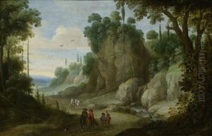 Weite Landschaft Mit Figuren by Joos de Momper the Younger