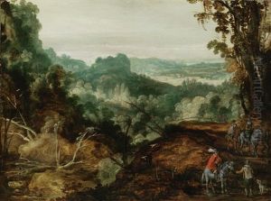 Landschaft Mit Reitern by Joos de Momper the Younger