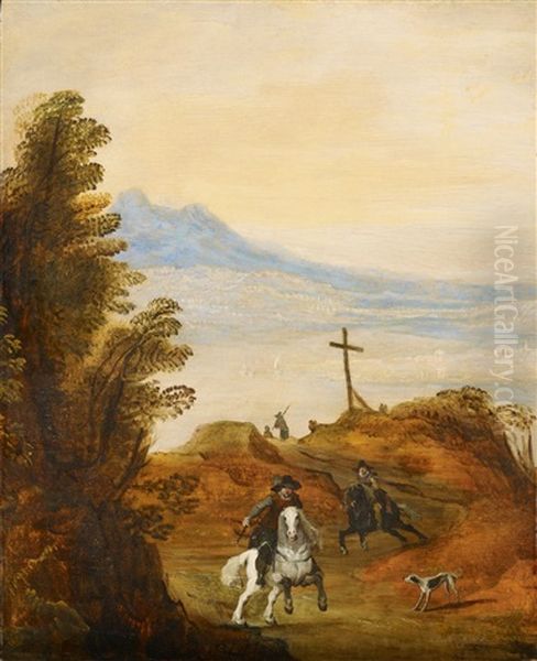 Wide Landscape With Riders - view 1