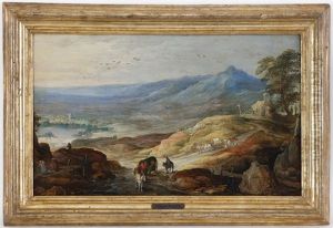 Paysage Avec Collines, Montagnes Et Chapelle by Joos de Momper the Younger