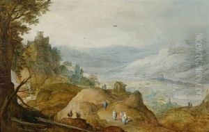 Berglandschaft Mit Zwei Ziegen Am Pass