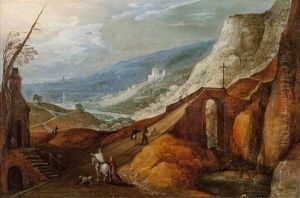 Cavalier Dans Un Paysage Montagneux