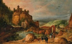 Gebirgslandschaft Mit Wasserfall by Joos de Momper the Younger
