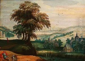 Hilly Landscape With Numerous Church Towers