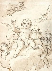 Putti Met Aardbol by Pietro Bianchi