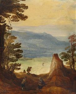 Landschaft Mit Wanderern by Joos de Momper the Younger