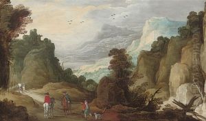 An Extensive Mountainous Landscape by Joos de Momper the Younger