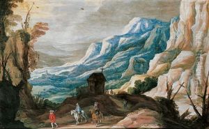 Gebirgslandschaft Mit Reisenden by Joos de Momper the Younger