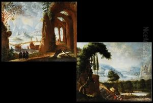 Fantasielandschaften Mit Figurenstaffage (pair)