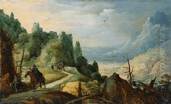 Berglandschaft Mit Reiter - view 1