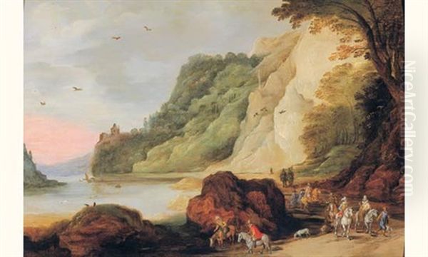Paysage Montagneux Anime De Cavaliers Sur La Route (in Collab. W/jan Brueghel The Younger) - view 1