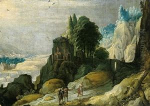 Gebirgslandschaft Mit Reisenden by Joos de Momper the Younger