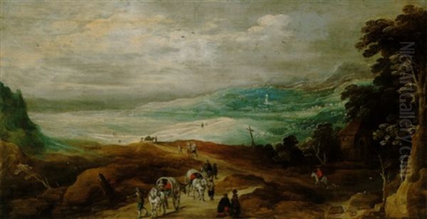 Weite Landschaft Mit Reisenden - view 1
