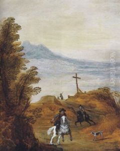 Weite Landschaft Mit Reitern by Joos de Momper the Younger