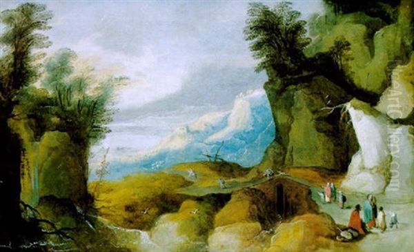 Gebirglandschaft Mit Reisenden - view 1