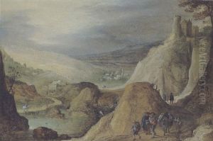Gebirgslandschaft Mit Reisenden by Joos de Momper the Younger