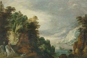 Bergslandskap Med Ryttare