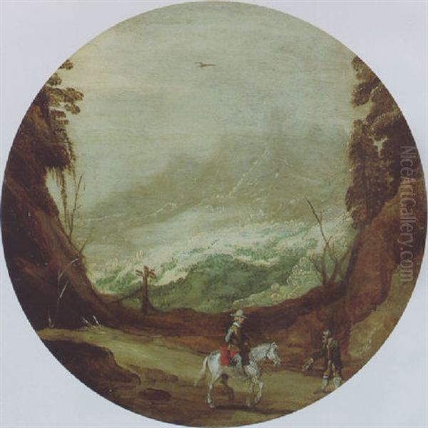 Reiter Und Bettler In Berglandschaft - view 1