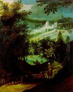 Paysage Montagneux Animes De Personnages by Joos de Momper the Younger