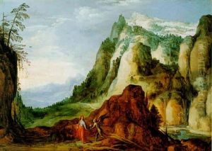 The Temptation Of Christ In The Wilderness by Joos de Momper the Younger