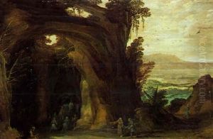 La Halte Des Pelerins De Saint Jacques De Compostelle Pour La Messe Dans Une Grotte