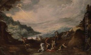 La Conversion De Saint Paul Sur Le Chemin De Damas by Joos de Momper the Younger
